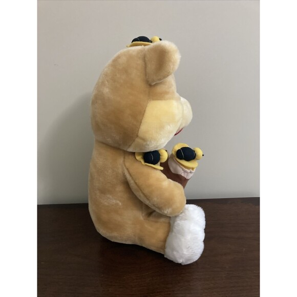 Vintage Soft Things Brooklyn Honey Bear Plush Bees Pot Tags Carnival 15" - Picture 4 of 13